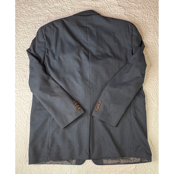 L Ralph Lauren VTG Herringbone Tweed Wool Blk/white Blazer Sport Coat Men 44XL - Picture 6 of 13